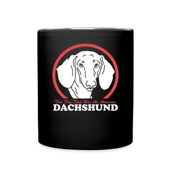 Teckel Papa Chiens Teckel Chien Papa Cadeau - Mug uni - noir - Devant