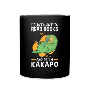 Kakapo pet and read flightless parrot - Full Colour Mug - black - Front
