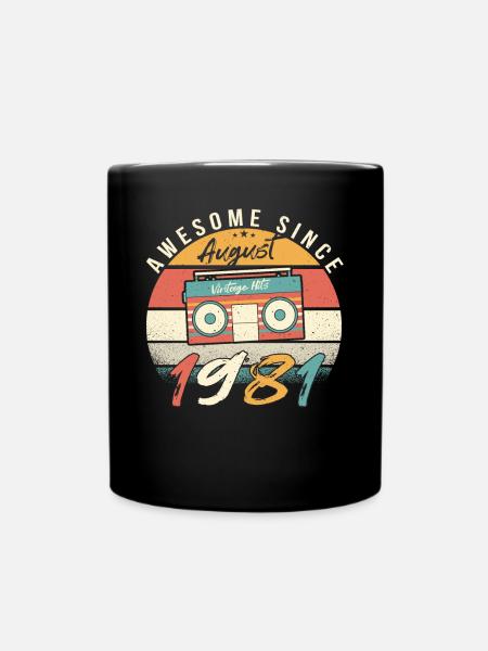 1981 Juli Retro - Tasse einfarbig - Schwarz