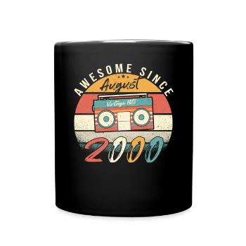 Année de naissance 2000 en août - Mug uni - noir - Devant