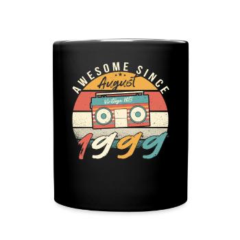 Geburtsjahr 1999 Im August - Tasse einfarbig - Schwarz - Vorne