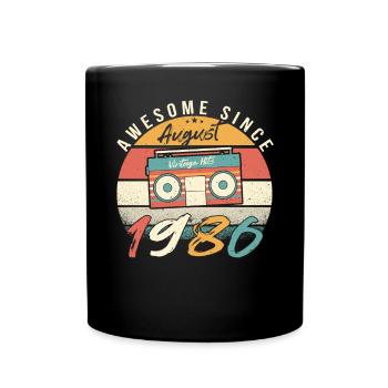 Geboren Im August 1986 - Tasse einfarbig - Schwarz - Vorne