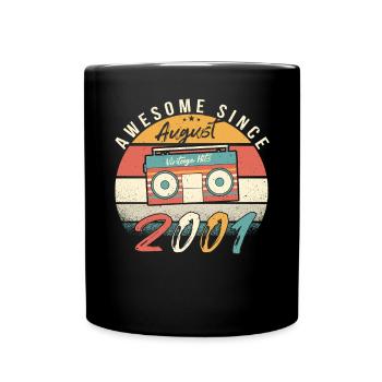 Année de naissance 2001 en août - Mug uni - noir - Devant