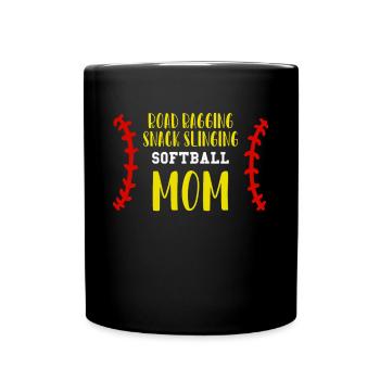 Softball Mom Shirt Geschenk - Tasse einfarbig - Schwarz - Vorne
