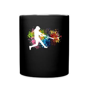 Softball Spieler Shirt Geschenk - Tasse einfarbig - Schwarz - Vorne