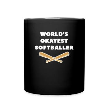 Cadeau de chemise de softball le plus correct du monde - Mug uni - noir - Devant