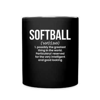 Softball Definition Shirt Geschenk - Tasse einfarbig - Schwarz - Vorne