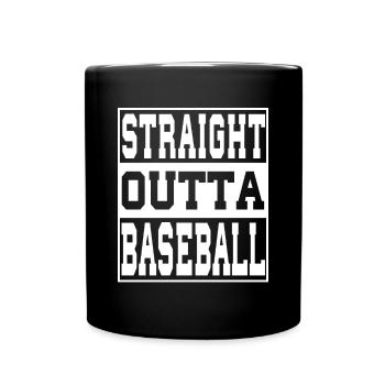 Baseball Spruch lustig - Tasse einfarbig - Schwarz - Vorne