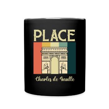 Place Charles Paris Arc de Triomphe France - Mug uni - noir - Devant