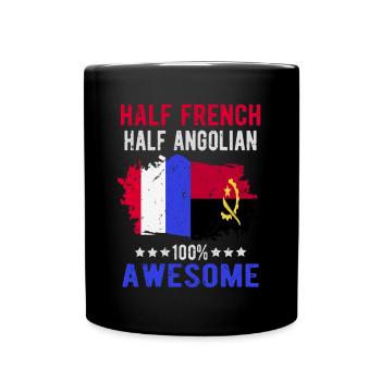 Half French Half Angolier - Full Colour Mug - black - Front