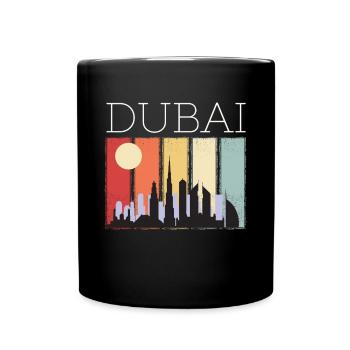 Burj Khalifa Skyline Dubai Emirates UAE - Full Colour Mug - black - Front