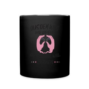 Aus Dem Weg Ihr Lappen der König Will Zocken Gamer - Tasse einfarbig - Schwarz - Vorne