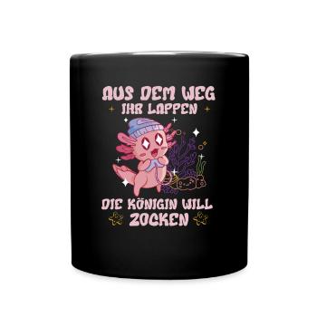 Aus Dem Weg Ihr Lappen der König Will Zocken Gamer - Tasse einfarbig - Schwarz - Vorne