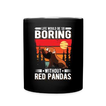 Panda Rouge Cadeau Panda Rouge - Mug uni - noir - Devant