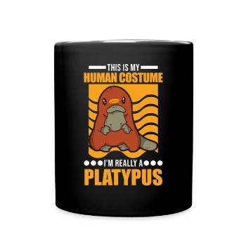 Costume d’ornithorynque d’Halloween - Mug uni - noir - Devant