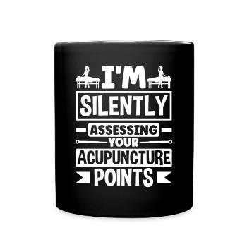 Acupuncture Acupuncteur Points d’acupuncture Drôle - Mug uni - noir - Devant