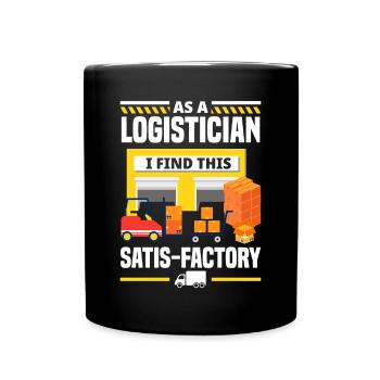 Logistics Logistician I Find This Satis-Factory - Full Colour Mug - black - Front