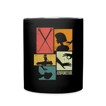 Acupuncturist Acupuncture Silhouettes - Full Colour Mug - black - Front