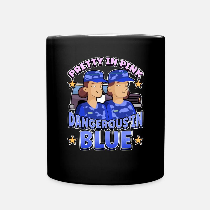 Conception de l’application de la loi pour un agent de police - Mug uni - noir