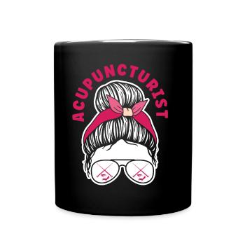 Acupuncturist Acupuncture Female Acupuncturist - Full Colour Mug - black - Front