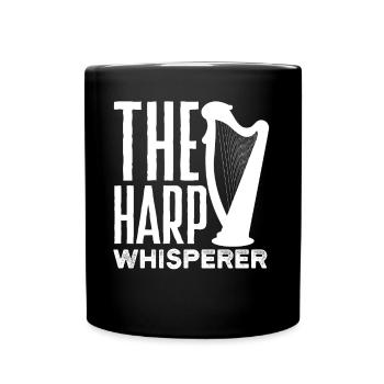 Harp Player Harpist The Harp Whisperer - Tasse einfarbig - Schwarz - Vorne