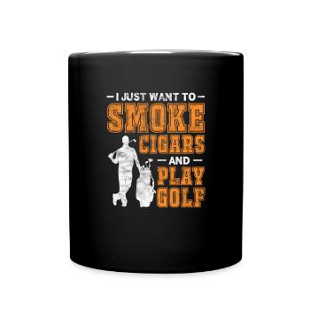 Cigar Golf - Full Colour Mug - black - Front