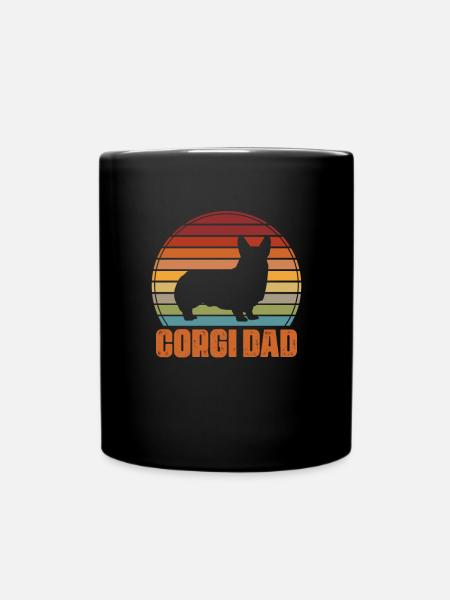 Corgi Vater - Tasse einfarbig - Schwarz