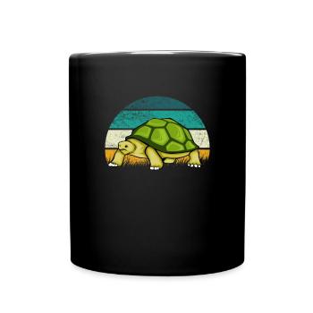 Tortue Rétro Vintage - Mug uni - noir - Devant