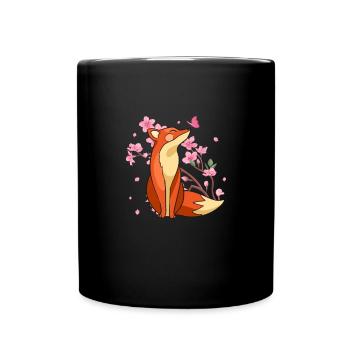 Fox Foxes Fox Forest Animal Forest Animal Gift - Full Colour Mug - black - Front