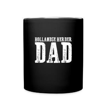 Hollandse Herder Dad - Tasse einfarbig - Schwarz - Vorne