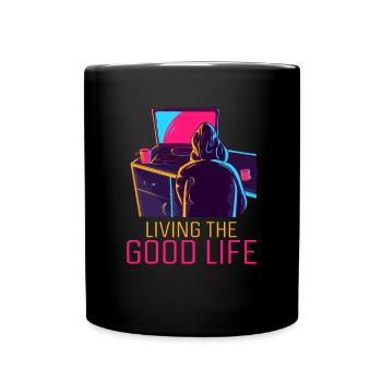 Living The Good Life Softwareingenieur Coder - Tasse einfarbig - Schwarz - Vorne