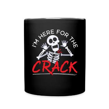Ich bin hier für The Crack Chiropractor Chiro Squad - Tasse einfarbig - Schwarz - Vorne