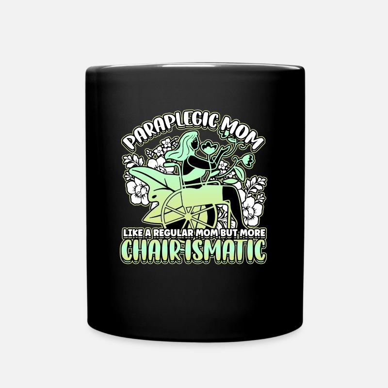 Handicap Wheelchair Design for an Amputation - Full Colour Mug - black