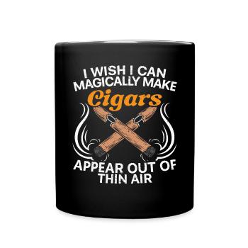 I Wish I Can Magically Make Cigars Appear - Full Colour Mug - black - Front