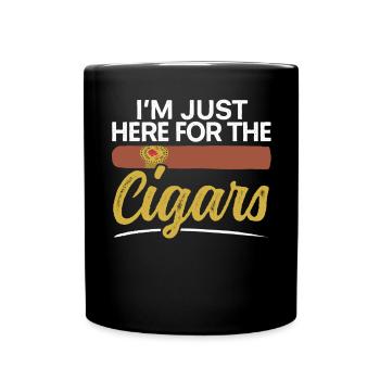 Je suis juste ici pour les cigares cigarettes - Mug uni - noir - Devant