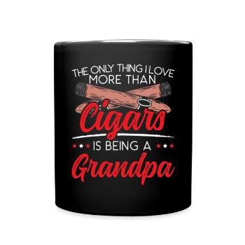 Grand-père Cigarette Fumeur Cigare Grand-père - Mug uni - noir - Devant