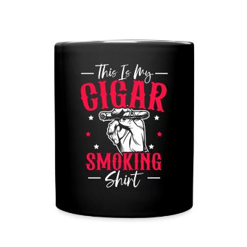 Zigarettenraucher Tabak Das ist mein Zigarrenrauchen - Tasse einfarbig - Schwarz - Vorne