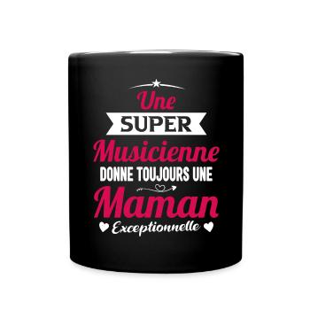 Musicienne Future Maman cadeau Drôle Annonce Mère - Mug uni - noir - Devant