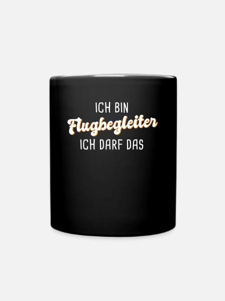 Flugbegleiter - Tasse einfarbig - Schwarz