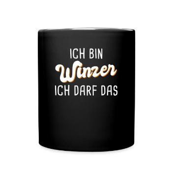Winzer - Tasse einfarbig - Schwarz - Vorne
