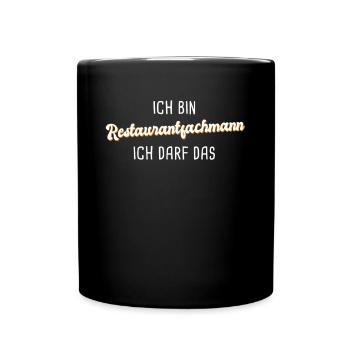 Restaurantfachmann - Tasse einfarbig - Schwarz - Vorne