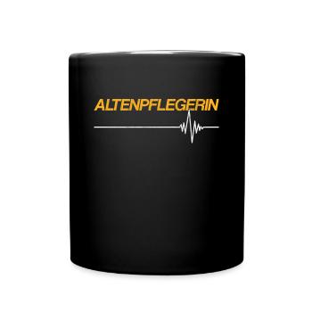 Altenpflegerin - Tasse einfarbig - Schwarz - Vorne