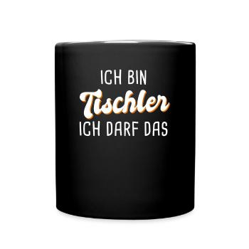 Tischler - Tasse einfarbig - Schwarz - Vorne