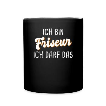 Friseur - Tasse einfarbig - Schwarz - Vorne