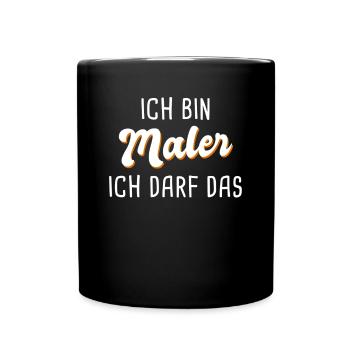 Maler - Tasse einfarbig - Schwarz - Vorne