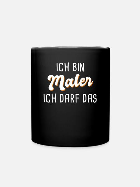 Maler - Tasse einfarbig - Schwarz