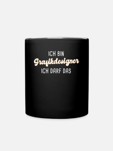 Grafikdesigner - Tasse einfarbig - Schwarz