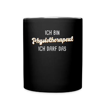Physiotherapeut - Tasse einfarbig - Schwarz - Vorne