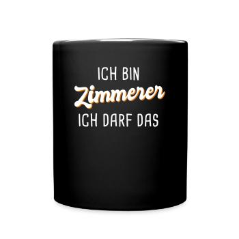 Zimmerer - Tasse einfarbig - Schwarz - Vorne