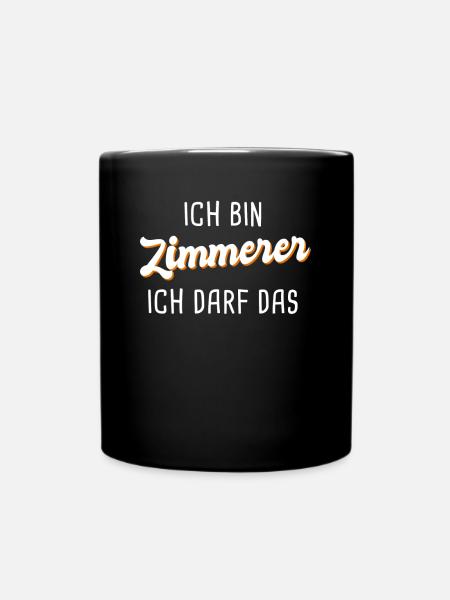 Zimmerer - Tasse einfarbig - Schwarz